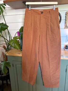 Urban Outfitters High-Waisted Terracotta Trousers – Size 10
